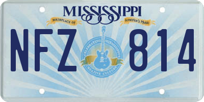 MS license plate NFZ814