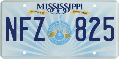 MS license plate NFZ825