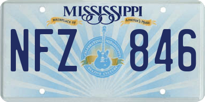 MS license plate NFZ846