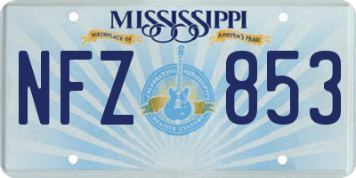 MS license plate NFZ853