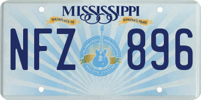 MS license plate NFZ896