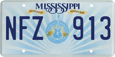 MS license plate NFZ913