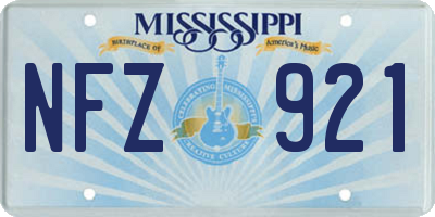 MS license plate NFZ921