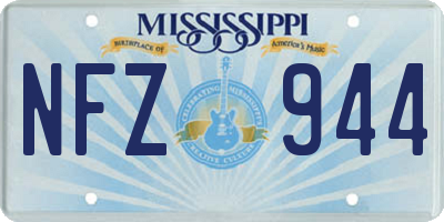 MS license plate NFZ944