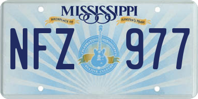 MS license plate NFZ977