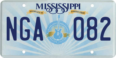 MS license plate NGA082