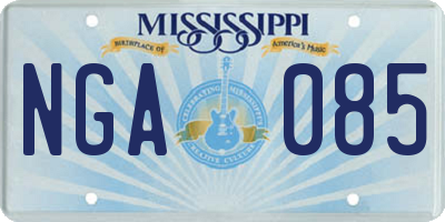 MS license plate NGA085