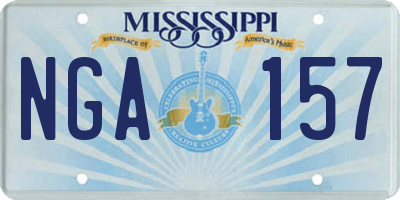 MS license plate NGA157