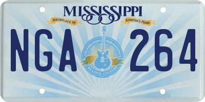 MS license plate NGA264