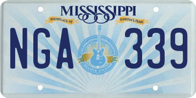 MS license plate NGA339