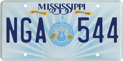 MS license plate NGA544