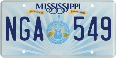 MS license plate NGA549