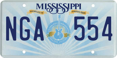 MS license plate NGA554