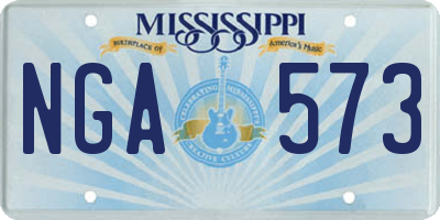 MS license plate NGA573