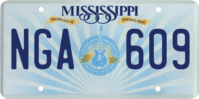 MS license plate NGA609