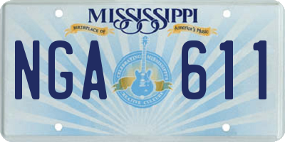 MS license plate NGA611