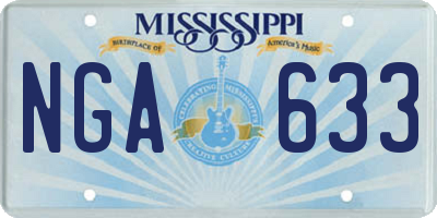 MS license plate NGA633