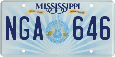 MS license plate NGA646