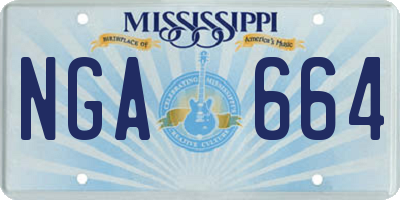 MS license plate NGA664