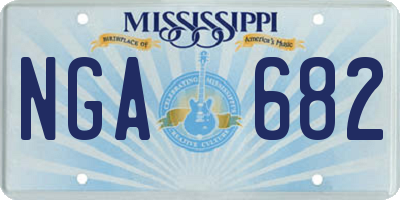 MS license plate NGA682