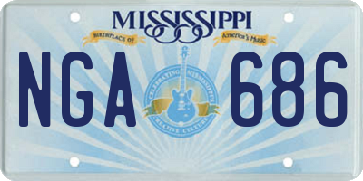 MS license plate NGA686