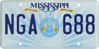 MS license plate NGA688