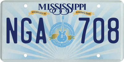 MS license plate NGA708