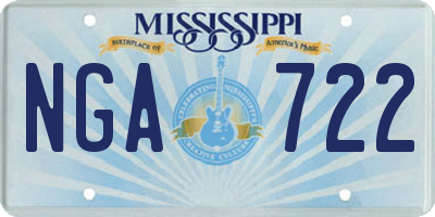 MS license plate NGA722