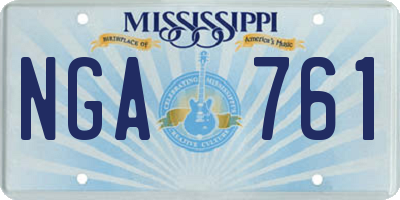 MS license plate NGA761