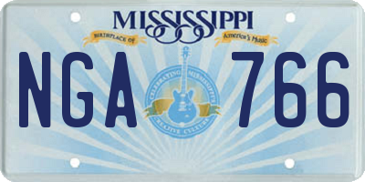 MS license plate NGA766