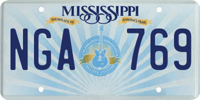 MS license plate NGA769