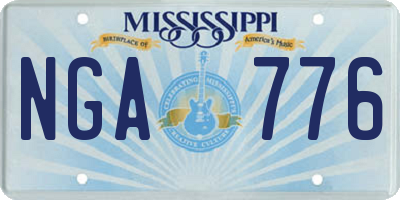 MS license plate NGA776