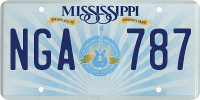 MS license plate NGA787