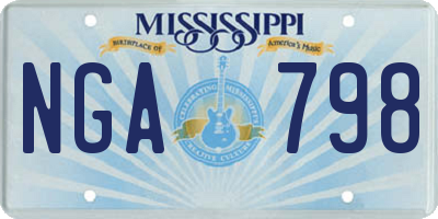 MS license plate NGA798