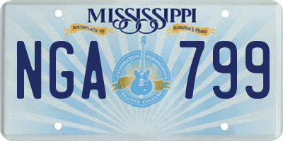 MS license plate NGA799