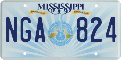 MS license plate NGA824