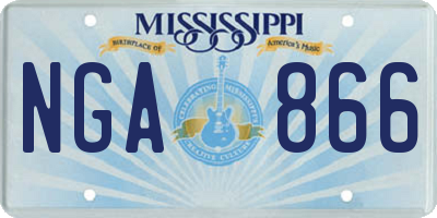 MS license plate NGA866