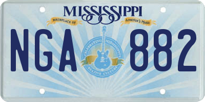 MS license plate NGA882
