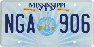 MS license plate NGA906