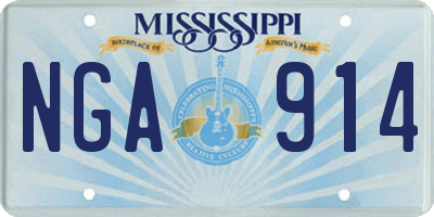 MS license plate NGA914