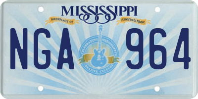 MS license plate NGA964