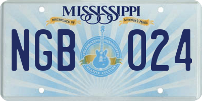 MS license plate NGB024