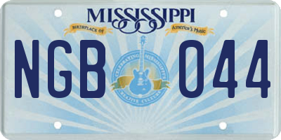 MS license plate NGB044