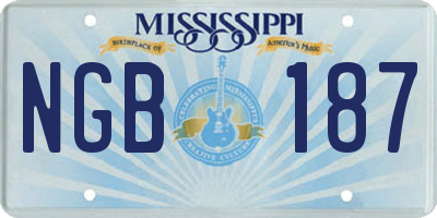 MS license plate NGB187