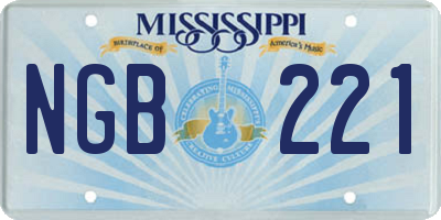 MS license plate NGB221