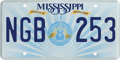 MS license plate NGB253