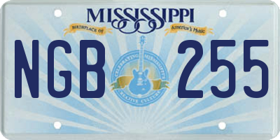 MS license plate NGB255
