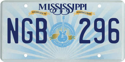 MS license plate NGB296