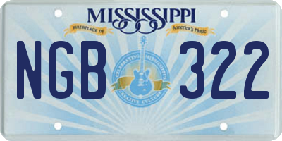 MS license plate NGB322