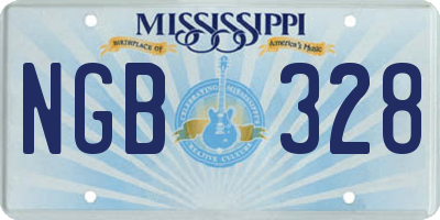 MS license plate NGB328
